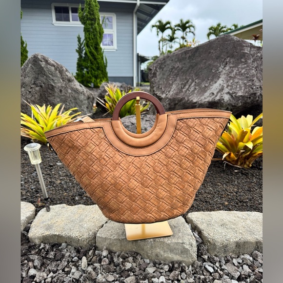 Patricia Nash Handbags - Patricia Nash Braided Stitch Leather Luni Tote – Naturale